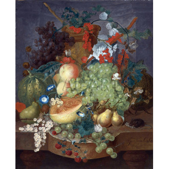 РЕПРОДУКЦИИ НА КАРТИНИ Плодов натюрморт с мишка на перваз (1790)